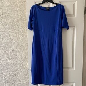 Banana Republic Royal Blue Short-Sleeve Midi Dress